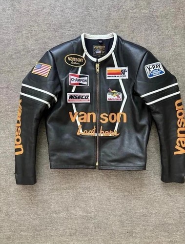 Vanson leder motorrad jacke - leder,